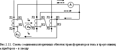  схемы соединений трансформаторов тока 5